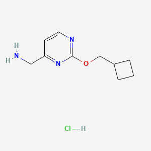 molecular formula C10H16ClN3O B2391483 [2-(环丁基甲氧基)嘧啶-4-基]甲胺盐酸盐 CAS No. 1439899-04-3