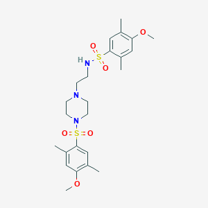 4-methoxy-N-[2-[4-(4-methoxy-2,5-dimethylphenyl)sulfonylpiperazin-1-yl]ethyl]-2,5-dimethylbenzenesulfonamide