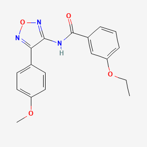 molecular formula C18H17N3O4 B2391498 3-ethoxy-N-(4-(4-methoxyphenyl)-1,2,5-oxadiazol-3-yl)benzamide CAS No. 873082-84-9