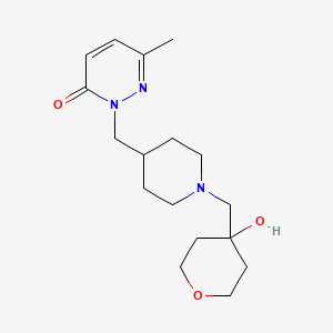 2-({1-[(4-Hydroxyoxan-4-yl)methyl]piperidin-4-yl}methyl)-6-methyl-2,3-dihydropyridazin-3-one