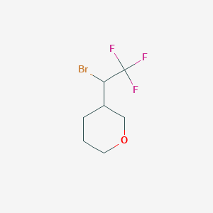 molecular formula C7H10BrF3O B2391534 3-(1-Bromo-2,2,2-trifluoroethyl)oxane CAS No. 2137546-27-9
