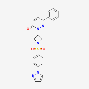 6-Phenyl-2-[1-(4-pyrazol-1-ylphenyl)sulfonylazetidin-3-yl]pyridazin-3-one