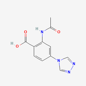 molecular formula C11H10N4O3 B2391568 2-(acetylamino)-4-(4H-1,2,4-triazol-4-yl)benzoic acid CAS No. 948007-77-0