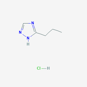 molecular formula C5H10ClN3 B2391569 3-Propyl-1H-1,2,4-triazole hydrochloride CAS No. 1609401-01-5; 19932-60-6