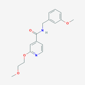 2-(2-methoxyethoxy)-N-[(3-methoxyphenyl)methyl]pyridine-4-carboxamide