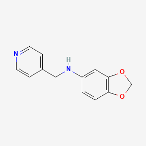 molecular formula C13H12N2O2 B2391590 Benzo[1,3]dioxol-5-yl-pyridin-4-ylmethyl-amine CAS No. 774553-99-0