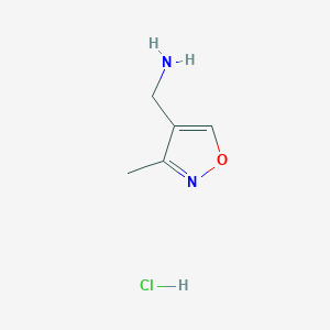 molecular formula C5H9ClN2O B2391631 (3-甲基异噁唑-4-基)甲胺盐酸盐 CAS No. 1373029-26-5
