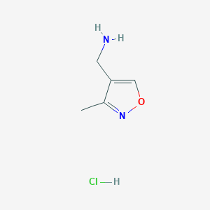 molecular formula C5H9ClN2O B2391631 (3-Méthylisoxazol-4-YL)méthanamine chlorhydrate CAS No. 1373029-26-5