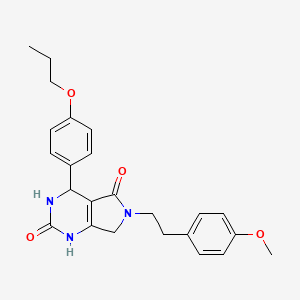 6-(4-methoxyphenethyl)-4-(4-propoxyphenyl)-3,4,6,7-tetrahydro-1H-pyrrolo[3,4-d]pyrimidine-2,5-dione