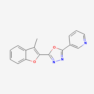 molecular formula C16H11N3O2 B2391637 2-(3-Methylbenzofuran-2-yl)-5-(pyridin-3-yl)-1,3,4-oxadiazol CAS No. 1081133-17-6