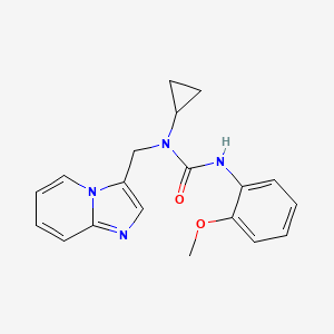 molecular formula C19H20N4O2 B2391644 1-Cyclopropyl-1-(imidazo[1,2-a]pyridin-3-ylmethyl)-3-(2-methoxyphenyl)urea CAS No. 1448063-37-3