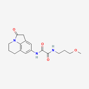 molecular formula C17H21N3O4 B2391645 N1-(3-甲氧基丙基)-N2-(2-氧代-2,4,5,6-四氢-1H-吡咯并[3,2,1-ij]喹啉-8-基)草酰胺 CAS No. 898427-02-6