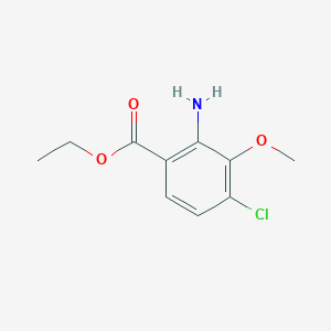 molecular formula C10H12ClNO3 B2391647 Ethyl 2-amino-4-chloro-3-methoxybenzoate CAS No. 1247605-97-5