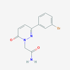 molecular formula C12H10BrN3O2 B2391648 2-[3-(3-Bromophenyl)-6-oxopyridazin-1-yl]acetamide CAS No. 899752-80-8