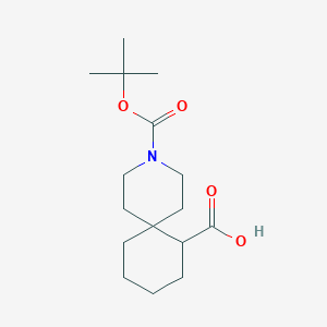 molecular formula C16H27NO4 B2391658 3-(tert-Butoxycarbonyl)-3-azaspiro[5.5]undecane-7-carboxylic acid CAS No. 2126163-51-5