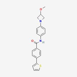 molecular formula C21H20N2O2S B2391679 N-(4-(3-甲氧基氮杂环丁烷-1-基)苯基)-4-(噻吩-2-基)苯甲酰胺 CAS No. 2034358-87-5