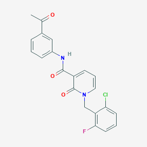 molecular formula C21H16ClFN2O3 B2391702 N-(3-acetylphenyl)-1-(2-chloro-6-fluorobenzyl)-2-oxo-1,2-dihydropyridine-3-carboxamide CAS No. 946246-89-5
