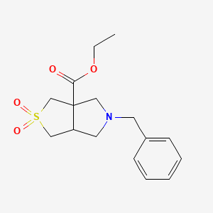 Ethyl 5-benzyl-2,2-dioxo-3,4,6,6a-tetrahydro-1H-thieno[3,4-c]pyrrole-3a-carboxylate