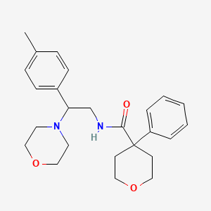 N-(2-morpholino-2-(p-tolyl)ethyl)-4-phenyltetrahydro-2H-pyran-4-carboxamide