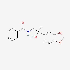 molecular formula C17H17NO4 B2391719 N-(2-(benzo[d][1,3]dioxol-5-yl)-2-hydroxypropyl)benzamide CAS No. 1396873-00-9