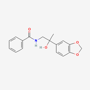 molecular formula C17H17NO4 B2391719 N-(2-(ベンゾ[d][1,3]ジオキソール-5-イル)-2-ヒドロキシプロピル)ベンズアミド CAS No. 1396873-00-9