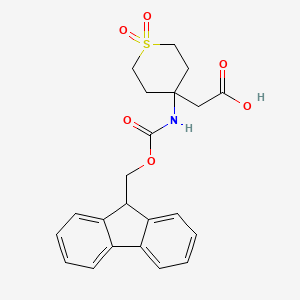 2-[4-(9H-Fluoren-9-ylmethoxycarbonylamino)-1,1-dioxothian-4-yl]acetic acid