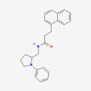 3-(naphthalen-1-yl)-N-((1-phenylpyrrolidin-2-yl)methyl)propanamide