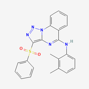 molecular formula C23H19N5O2S B2391766 N-(2,3-dimethylphenyl)-3-(phenylsulfonyl)[1,2,3]triazolo[1,5-a]quinazolin-5-amine CAS No. 866811-41-8