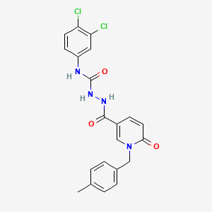 N-(3,4-dichlorophenyl)-2-(1-(4-methylbenzyl)-6-oxo-1,6-dihydropyridine-3-carbonyl)hydrazinecarboxamide
