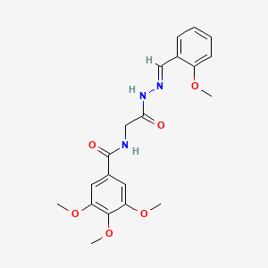 (E)-3,4,5-trimethoxy-N-(2-(2-(2-methoxybenzylidene)hydrazinyl)-2-oxoethyl)benzamide