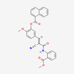 [5-[(E)-2-cyano-3-(2-methoxycarbonylanilino)-3-oxoprop-1-enyl]-2-methoxyphenyl] naphthalene-1-carboxylate