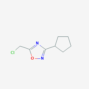 molecular formula C8H11ClN2O B2391793 5-(Chloromethyl)-3-cyclopentyl-1,2,4-oxadiazole CAS No. 1179864-54-0