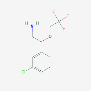 molecular formula C10H11ClF3NO B2391800 2-(3-Chlorophenyl)-2-(2,2,2-trifluoroethoxy)ethanamine CAS No. 1250339-80-0
