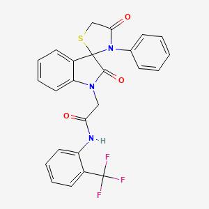 2-(2,4'-dioxo-3'-phenylspiro[indole-3,2'-[1,3]thiazolidin]-1(2H)-yl)-N-[2-(trifluoromethyl)phenyl]acetamide