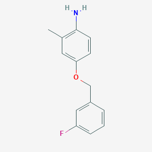 4-[(3-Fluorophenyl)methoxy]-2-methylaniline