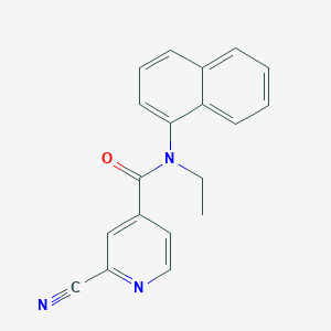 molecular formula C19H15N3O B2391825 2-氰基-N-乙基-N-萘-1-基吡啶-4-甲酰胺 CAS No. 1825510-01-7