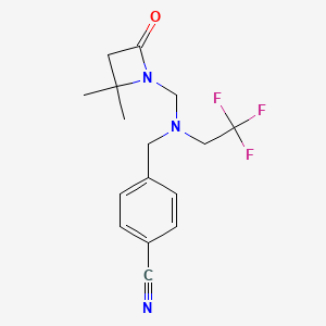 4-({[(2,2-Dimethyl-4-oxoazetidin-1-yl)methyl](2,2,2-trifluoroethyl)amino}methyl)benzonitrile
