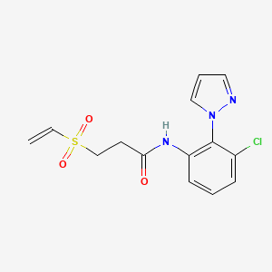 N-(3-Chloro-2-pyrazol-1-ylphenyl)-3-ethenylsulfonylpropanamide