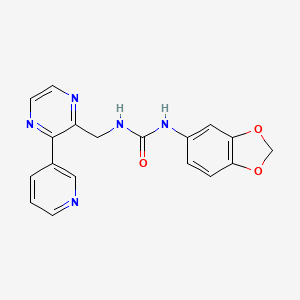 3-(2H-1,3-benzodioxol-5-yl)-1-{[3-(pyridin-3-yl)pyrazin-2-yl]methyl}urea