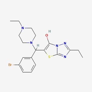 molecular formula C19H24BrN5OS B2391840 5-((3-溴苯基)(4-乙基哌嗪-1-基)甲基)-2-乙基噻唑并[3,2-b][1,2,4]三唑-6-醇 CAS No. 898366-23-9