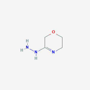 molecular formula C4H9N3O B2391855 3-Hydrazinylidenemorpholine CAS No. 1314994-91-6