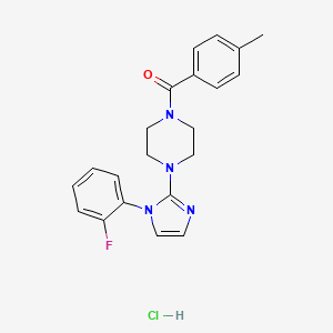 (4-(1-(2-fluorophenyl)-1H-imidazol-2-yl)piperazin-1-yl)(p-tolyl)methanone hydrochloride