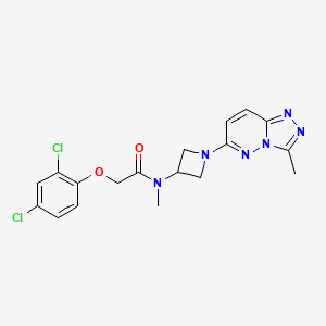 molecular formula C18H18Cl2N6O2 B2391865 2-(2,4-dichlorophenoxy)-N-methyl-N-(1-(3-methyl-[1,2,4]triazolo[4,3-b]pyridazin-6-yl)azetidin-3-yl)acetamide CAS No. 2319836-16-1