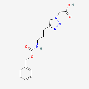 2-[4-[3-(Phenylmethoxycarbonylamino)propyl]triazol-1-yl]acetic acid