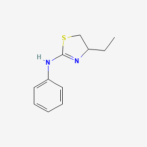 molecular formula C11H14N2S B2391878 4-ethyl-N-phenyl-4,5-dihydro-1,3-thiazol-2-amine CAS No. 254900-25-9