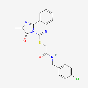 N-(4-chlorobenzyl)-2-((2-methyl-3-oxo-2,3-dihydroimidazo[1,2-c]quinazolin-5-yl)thio)acetamide