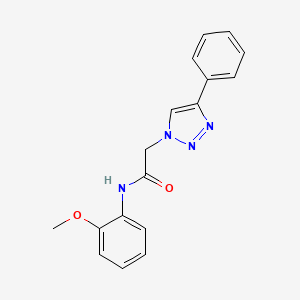 molecular formula C17H16N4O2 B2391884 N-(2-Methoxyphenyl)-2-(4-phenyl-1H-1,2,3-triazole-1-yl)acetamide CAS No. 1855891-96-1