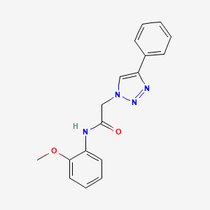 molecular formula C17H16N4O2 B2391884 N-(2-methoxyphenyl)-2-(4-phenyl-1H-1,2,3-triazol-1-yl)acetamide CAS No. 1855891-96-1