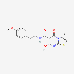 molecular formula C17H17N3O4S B2391887 7-hydroxy-N-(4-methoxyphenethyl)-3-methyl-5-oxo-5H-thiazolo[3,2-a]pyrimidine-6-carboxamide CAS No. 898457-85-7