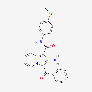 molecular formula C23H19N3O3 B2391897 2-amino-3-benzoyl-N-(4-methoxyphenyl)indolizine-1-carboxamide CAS No. 898453-17-3